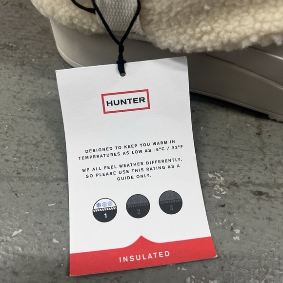 Hunter Women's Play Insulated Clogs White Willow Slip-On Waterproof Shoes Size 9 - Picture 4 of 14